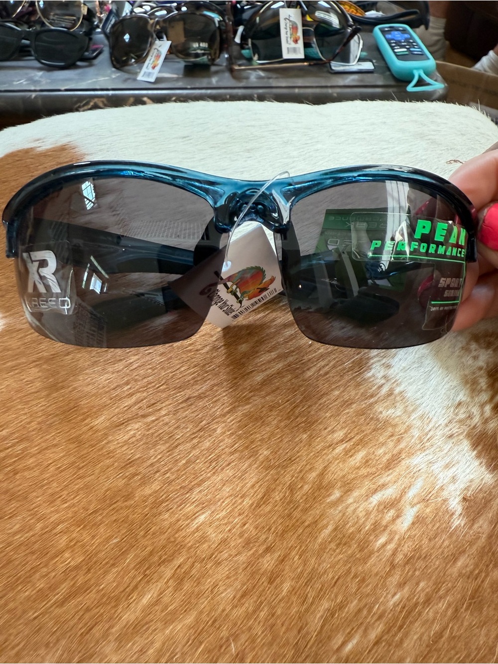 KREED Brand XR Blue Frame Sunglasses with Dark Smoke Lenses NWT
